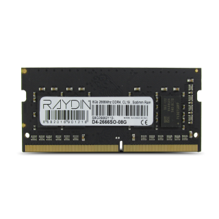 RAYDIN D4-2666SO-08G  8GB, DDR4, 2666Mhz, 1,2V, CL19, Notebook SODIMM RAM